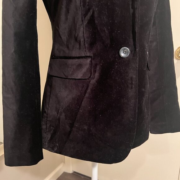 NWT Ann Taylor Black Velvet Single Button Jacket, SIze 4 - Picture 7 of 16